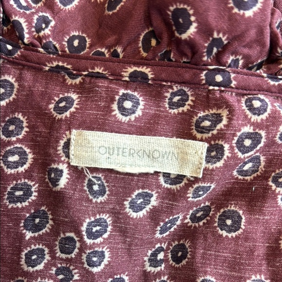 Outerknown Stardust Floral Ruffle Midi Dress in Purple Size Small - Picture 8 of 11